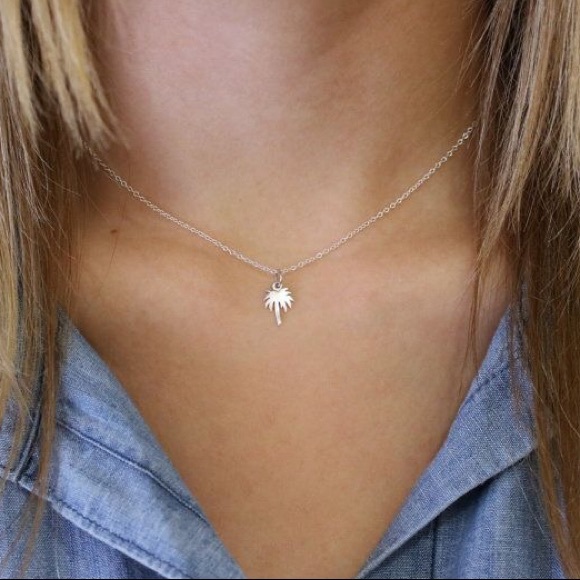 MAUI🌴 palm tree charm necklace tropical gold - Picture 3 of 3